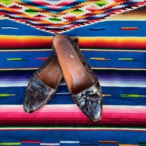 Ralph Lauren Brown Womens Croc Shoes Size 9B